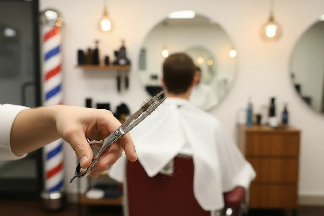 Enhance your professional styling with the Kiepe Thinning Scissors 5.5 Inch (14cm), a must-have tool for any stylist or hairdressing enthusiast seeking precision in thinning and texturizing.