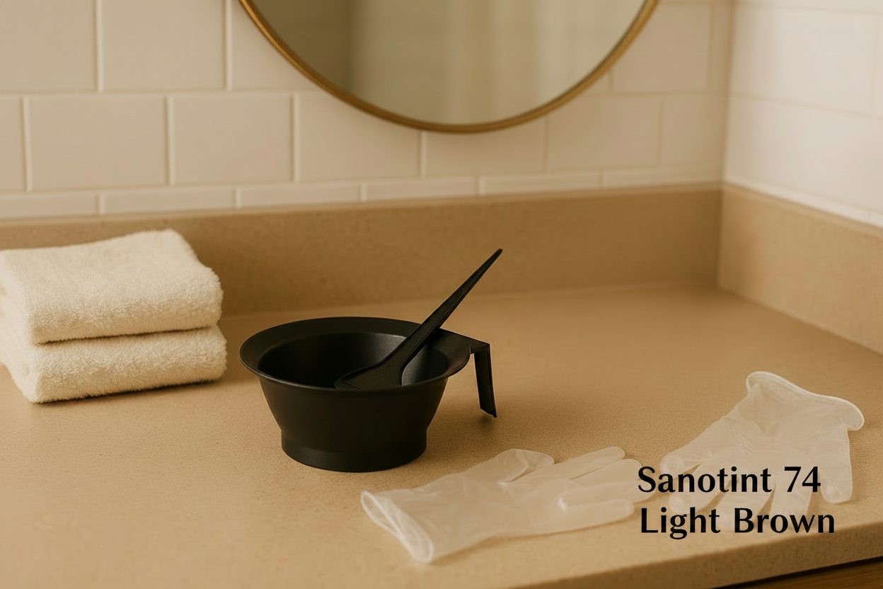 Sanotint Sensitive 74 Dark Chestnut ammonia free hair colour