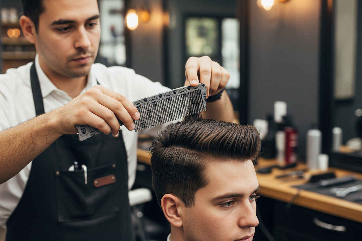 Pegasus 514A silver barber clipper comb
Pegasus Skulleto silver flattopper comb for barbers
Professional Pegasus clipper over comb 514A Silver
Pegasus Flexinite 514A barber cutting comb silver