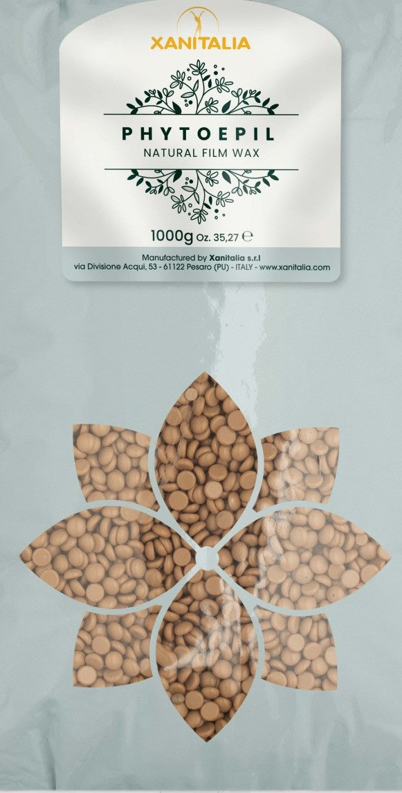 WaxLogic Phytoepil Ginger Film Wax 1000g – Professional Stripless Hard Wax for Sensitive Skin & Brazilian Waxing